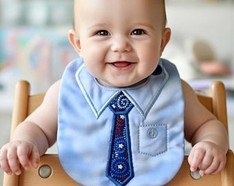 In The Hoop Shirt N Tie Bib Embroidery Machine Design