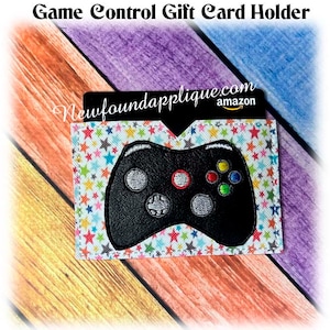 In the Hoop Game Control Gift Card Holder Embroidery Machine Design