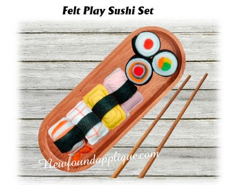 In The Hoop Fun Felt play food Sushi embroidery machine designs