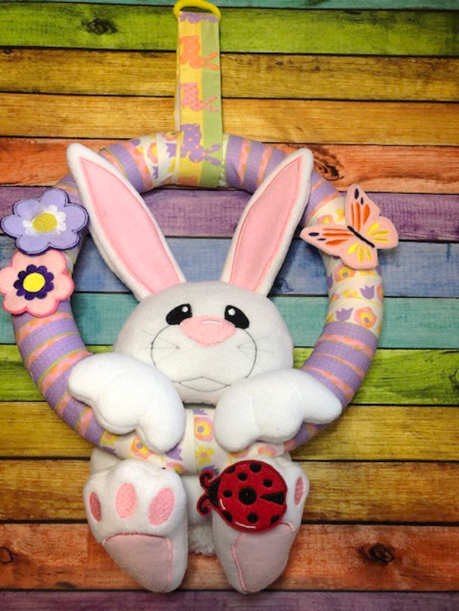 In the Hoop Bunny Wreath Pieces FULL SET Embroidery Machine Etsy