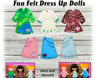 In The Hoop Towel n Robe Set for Felt Fun Dolls ( Embroidery machine design)