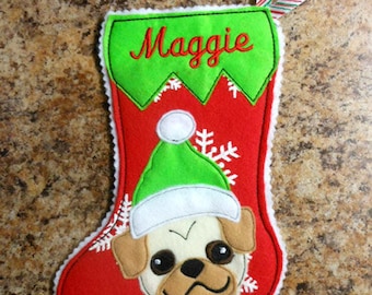 In The Hoop Mini Dog Stocking 3 Embroidery Machine Design