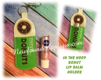 In The Hoop Donut Lippenbalsam Halter Stickerei Maschinendesign