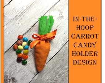 In the Hoop Carrot Candy Holder Embroidery Machine Design