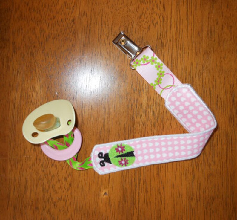 In The Hoop Binky Holder Design Set for Embroidery Machines Etsy