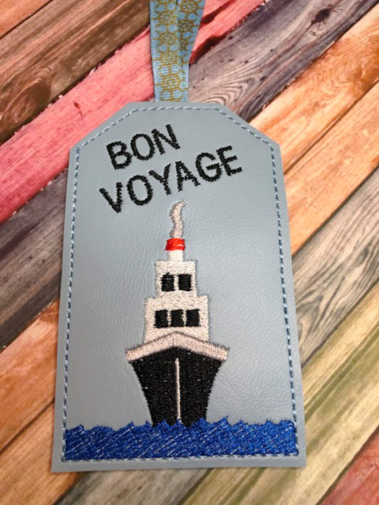In the Hoop Cruise Luggage Tag Embroidery Machine Design Etsy