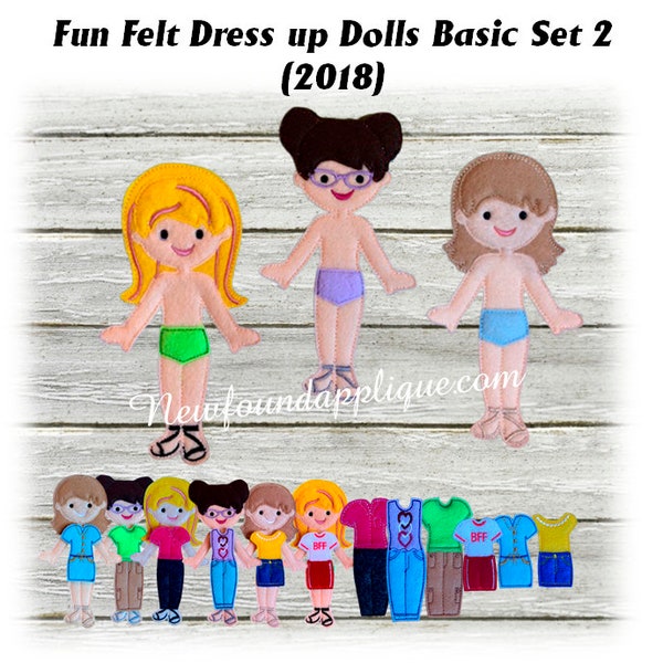 In The Hoop Fun Felt Dress Up Doll 2018 Embroidery Machine Design Starterset