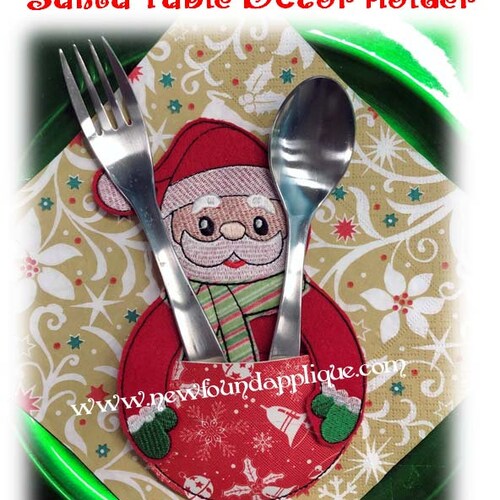 In the Hoop Snowman Table Decor Utensil Holder Embroidery Etsy