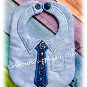 In The Hoop Shirt N Tie Bib Embroidery Machine Design