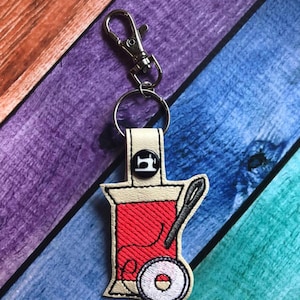 In The Hoop Thread Key Fob Embroidery Machine Design