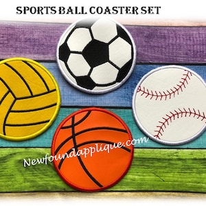 NFA Sports Ball Coaster Embroidery Machine Design Set