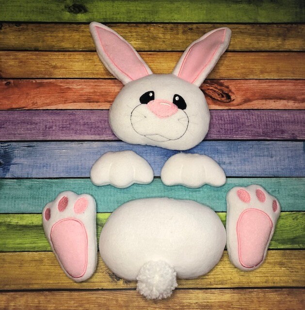 In the Hoop Bunny Wreath Pieces FULL SET Embroidery Machine Etsy