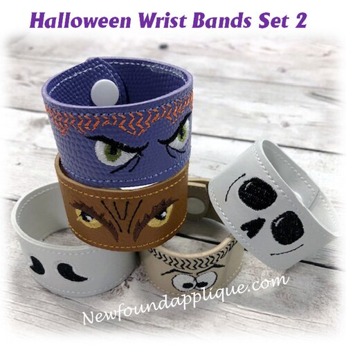 In the Hoop Halloween polsbandjesset #2 borduurontwerpen