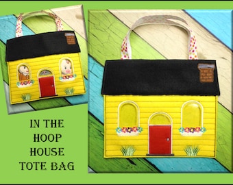 Play House Tote Bag Embroidery Machine Design