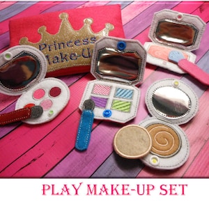 In the Hoop Princess Play Make Up Embroidery Machine Design Set