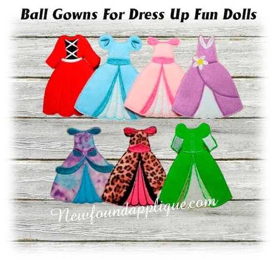 strapless open back dress Disney Cinderella Wooden Magnetic Dress-Up main image 1