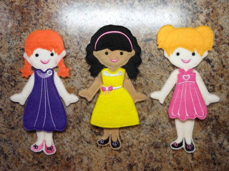 In The Hoop Felt Fun Dress Up Doll Basic Set Embroidery Machine Designs image 4
