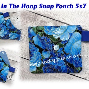 In The Hoop Snap Pouch Embroidery Machine Design 5x7