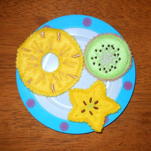 In the Hoop Italian Felt Food Set Applique Machine Embroidery Etsy