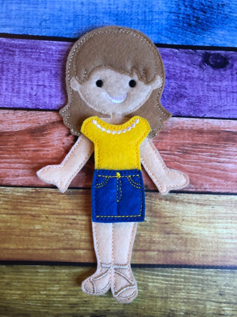 In the Hoop Fun Felt Dress up Doll 2018 Embroidery Machine Etsy