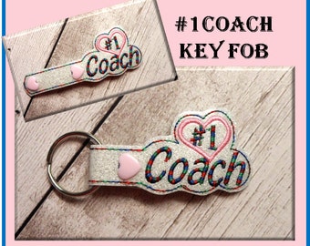 In  the hoop Key Fob #1 Coach Embroidery Machine Design