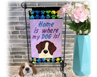 ITH Home is Where My Dog Is (Beagle) Embroidery Machin Design