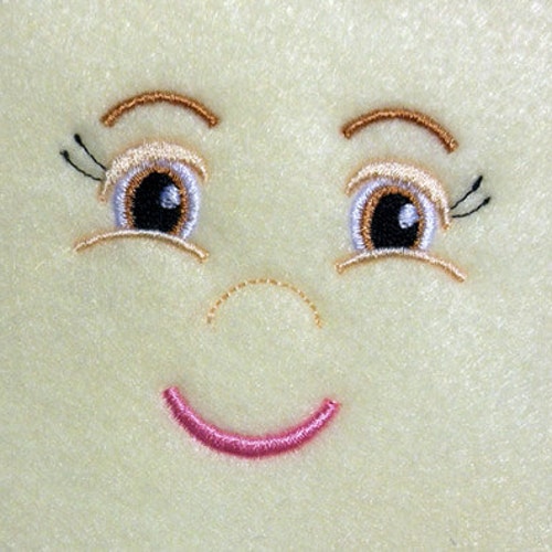 Sleeping Doll Face Machine Embroidery Designinstant DOWNLOAD Etsy