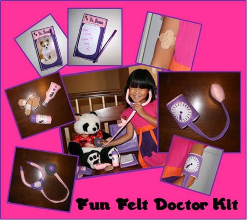 Fun Felt Doctor Kit Embroidery Machine Design Set Etsy