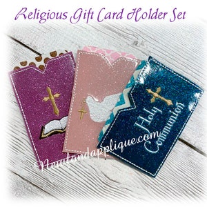 In The Hoop Religious Gift Card Holder Embroidery Machine Design Set