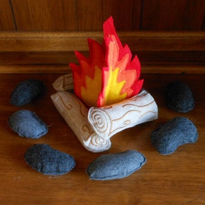 Felt Bonfire Play Set Embroidery Machine Applique Design image 1