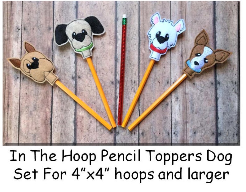 dog pencil toppers