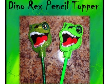 Dino Rex Pencil Topper Embroidery Design