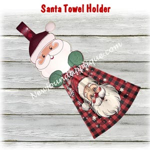 In The Hoop Santa Towel Holder Embroidery Machine Dessign