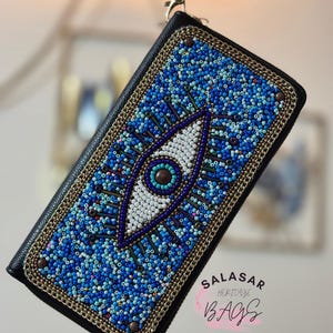 Evil Eye Perlen Clutch: Handgemachte Ethnic Armband Tasche