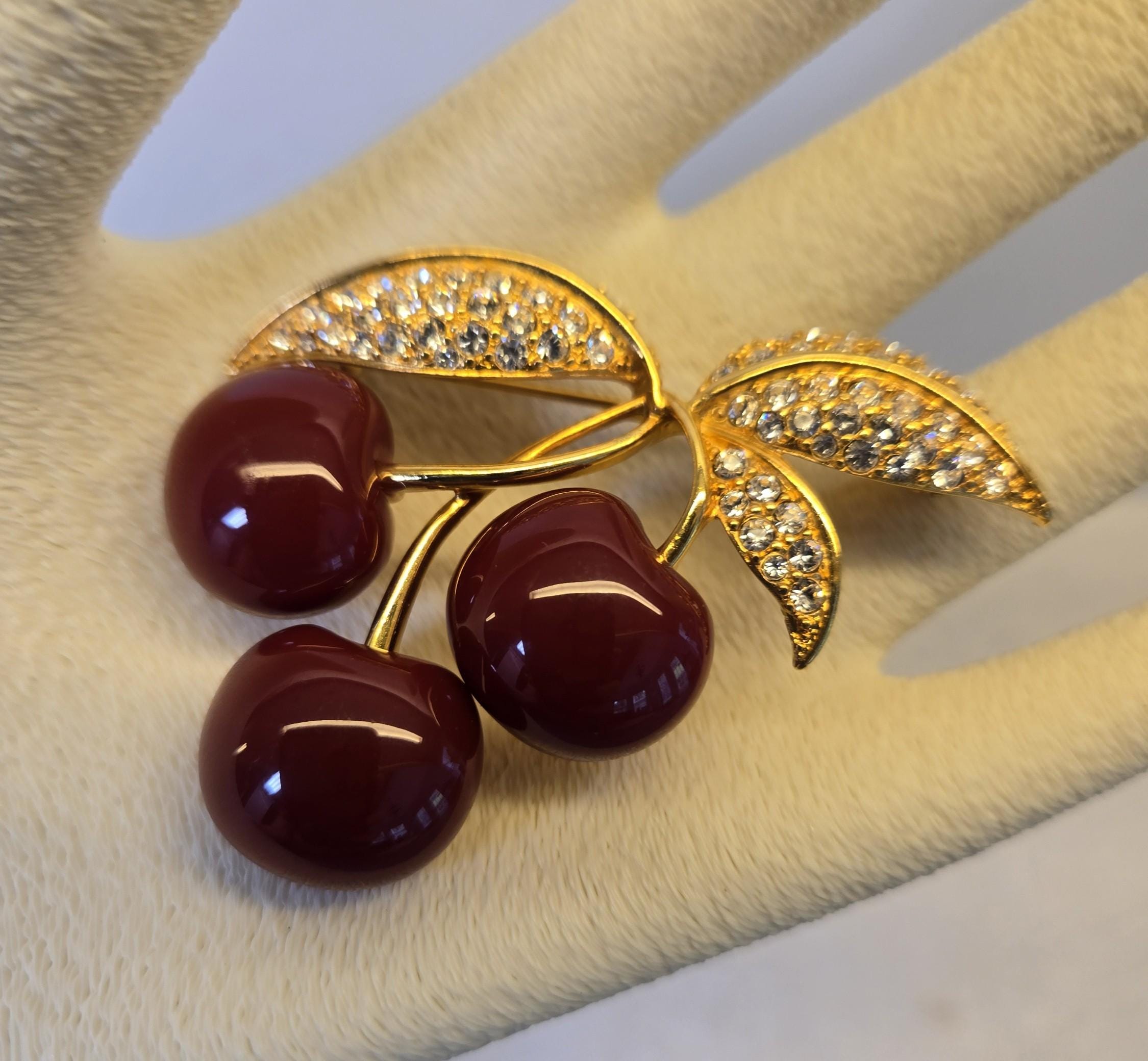 Cherry Brooch - Etsy