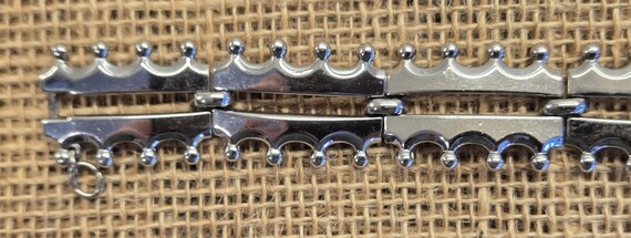 Vintage Signed Monet Bracelet Silvertone 70s Esta… - image 8