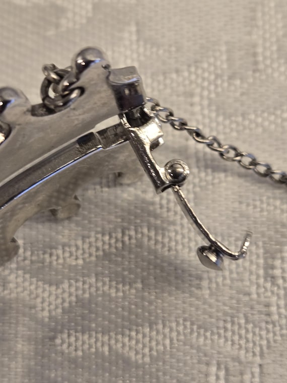 Vintage Signed Monet Bracelet Silvertone 70s Esta… - image 12