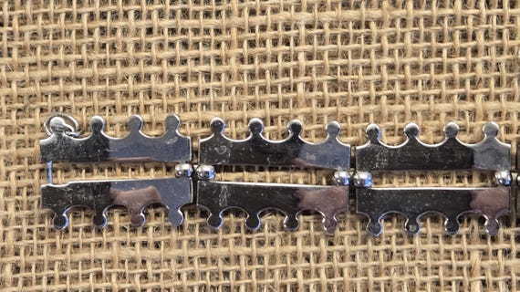 Vintage Signed Monet Bracelet Silvertone 70s Esta… - image 14