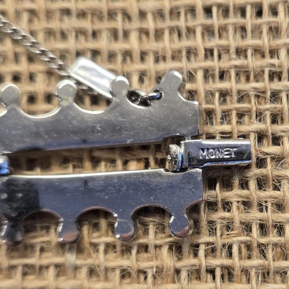 Vintage Signed Monet Bracelet Silvertone 70s Esta… - image 13