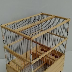 Wood Bird Cage /  Canary Cage / Bird House / Handmade Cage / Parakeet Cage / Bird home / Vintage / Vintage Bird Cage///