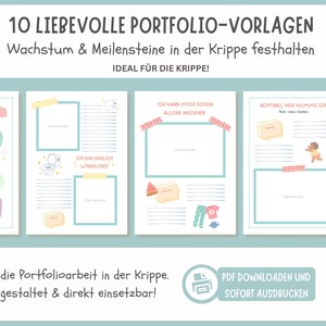 Portfolio Templates – Nursery Milestones (10 pages, PDF)