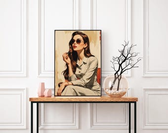 Retro Fashion Poster Set: Chic Home & Office Decor (Printable PDF A1-A3 Canva Links)