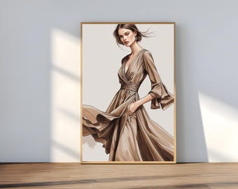 Vogue Fashion Poster: Minimalist Chic Wall Art (Printable PDF A1-A3)