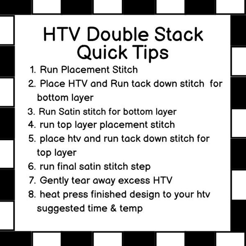 Double Layer Machine Embroidery Applique Design for Htv-bride - Etsy