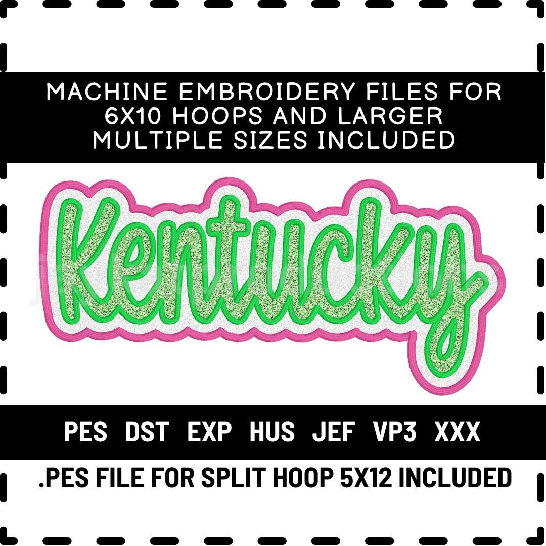 Double Layer Machine Embroidery Applique Design for Htv-kentucky - Etsy