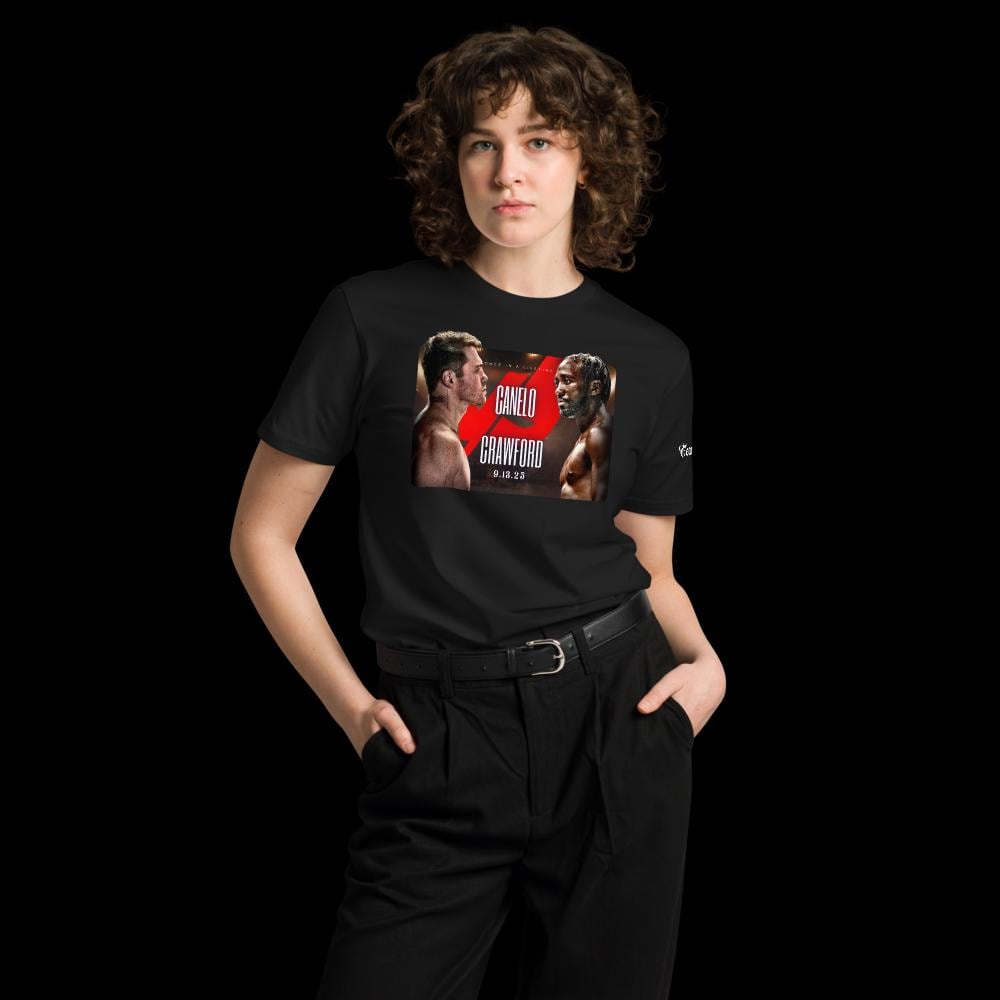 カネロ対クロフォード チームカネロ ユニセックス プレミアムTシャツ