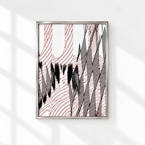 Abstrakter Kunstdruck mit Verzerrung — LBTYPrints