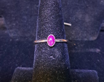 Ruby Ring sterling silver size 6 1/2 up to size 7 1/2