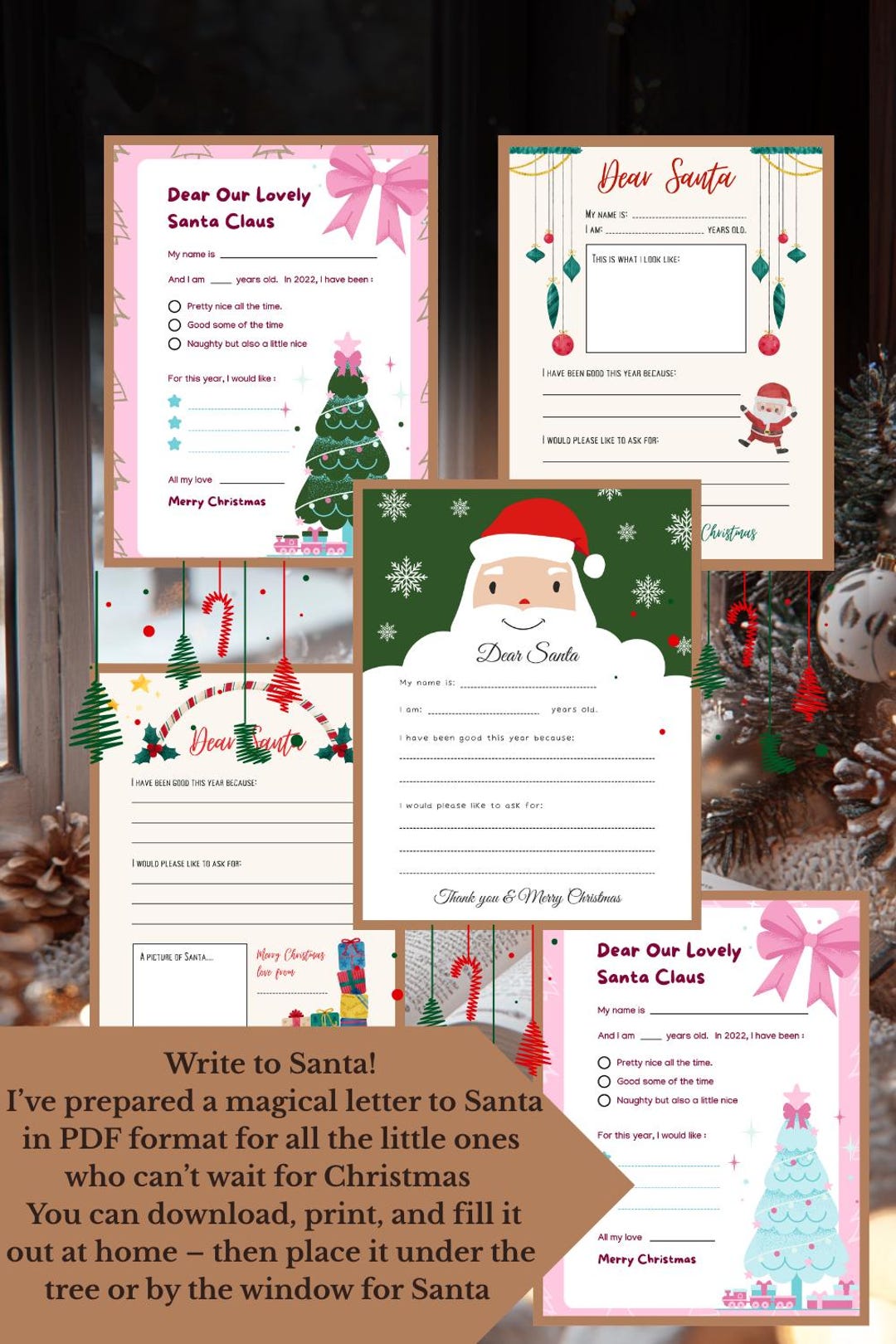 Large Santa Pdf Letter to Santa – PDF Format - Etsy