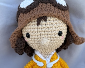 Handmade Amelia Earhart Crochet Doll | Aviator Amigurumi | Aviation Pioneer Gift | Inspirational Historical Figure